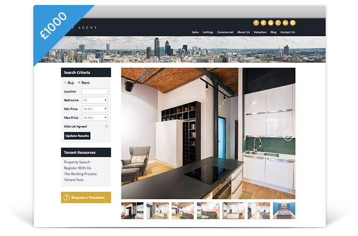 Estate Agent Websites - Cityscape Theme