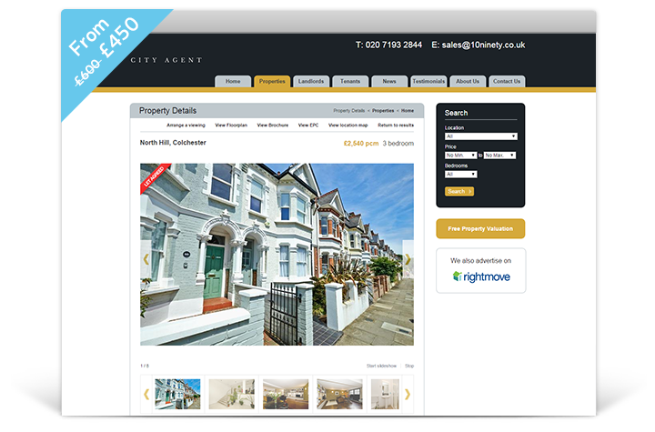 Estate Agent Websites - Clear Theme