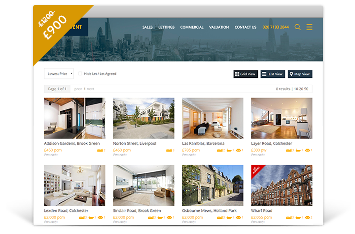 Estate Agent Websites - Horizon Theme