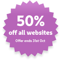Special offer - 50% off all websites - ends 31st Oct